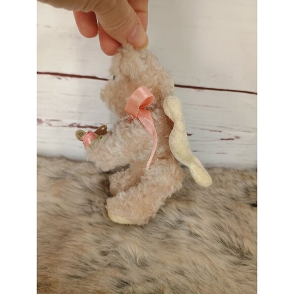 Boyds Collection Ltd Angel Teddy Bear Plush 1990 With Pink Ribbon‎ & Rose Mini - Picture 3 of 8